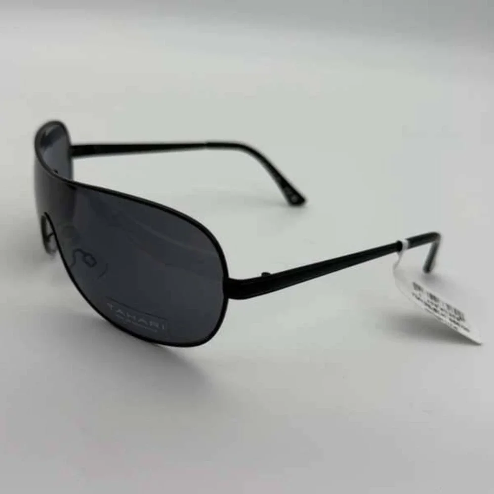 Tahari Men's‎ Shield Sunglasses – Black Frame & Lenses – Brand New